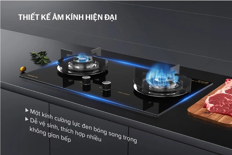Bếp gas âm kính sunhouse shb62010 6 Bếp gas âm kính SUNHOUSE SHB62010