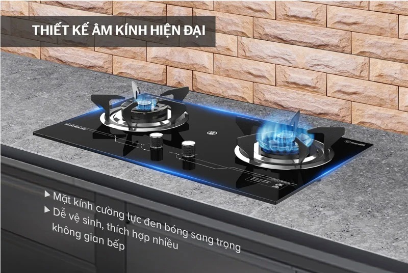 Bếp gas âm kính sunhouse shb62050 7 Bếp gas âm kính SUNHOUSE SHB62050