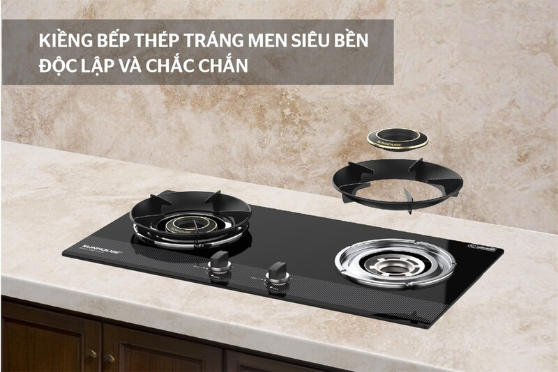 Bếp gas âm kính sunhouse shb61030-v 7 Bếp gas âm kính Sunhouse SHB61030-V