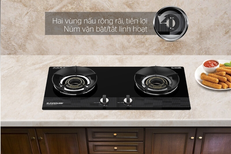 Bếp gas âm kính sunhouse shb61030-v 8 Bếp gas âm kính Sunhouse SHB61030-V