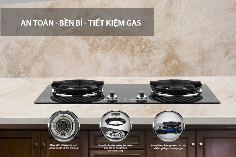 Bếp gas dương kính Sunhouse Mama MMB33022-V