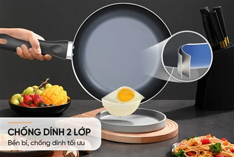 Chảo chống dính sunhouse ct22 plus 5 Chảo chống dính Sunhouse CT22 Plus 3
