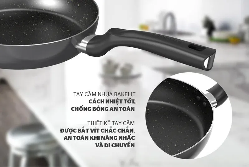 Chảo chống dính sunhouse ct24 plus 6 Chảo chống dính Sunhouse CT24 Plus 2