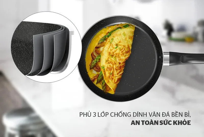 Chảo chống dính sunhouse ct24 plus 3 Chảo chống dính Sunhouse CT24 Plus - Ảnh 3