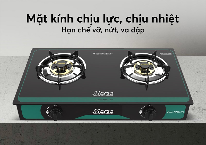 Bếp gas dương kính sunhouse mmb3378 7 Bếp gas dương kính SUNHOUSE MMB3378