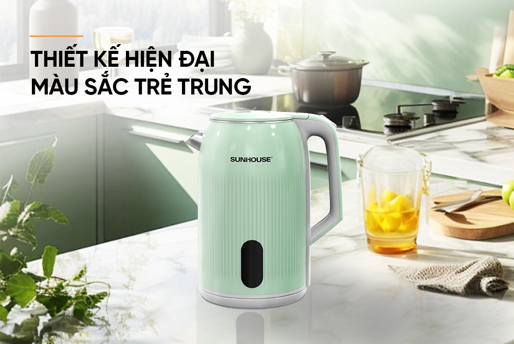 Ấm Siêu Tốc Inox 2 Lớp 2.8L Sunhouse SHD1364