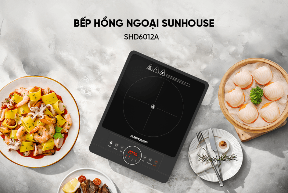 Bếp hồng ngoại sunhouse shd6012a 5 Bếp hồng ngoại SUNHOUSE SHD6012A
