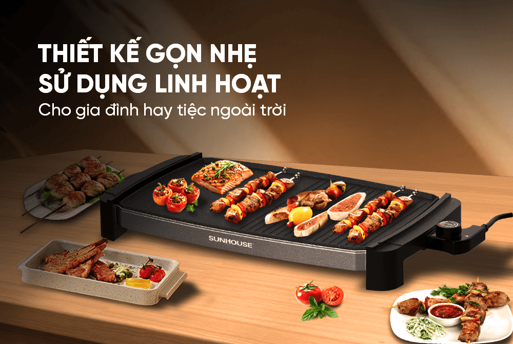 Bếp nướng điện sunhouse shd4612 3 Bếp Nướng Điện Sunhouse SHD4612