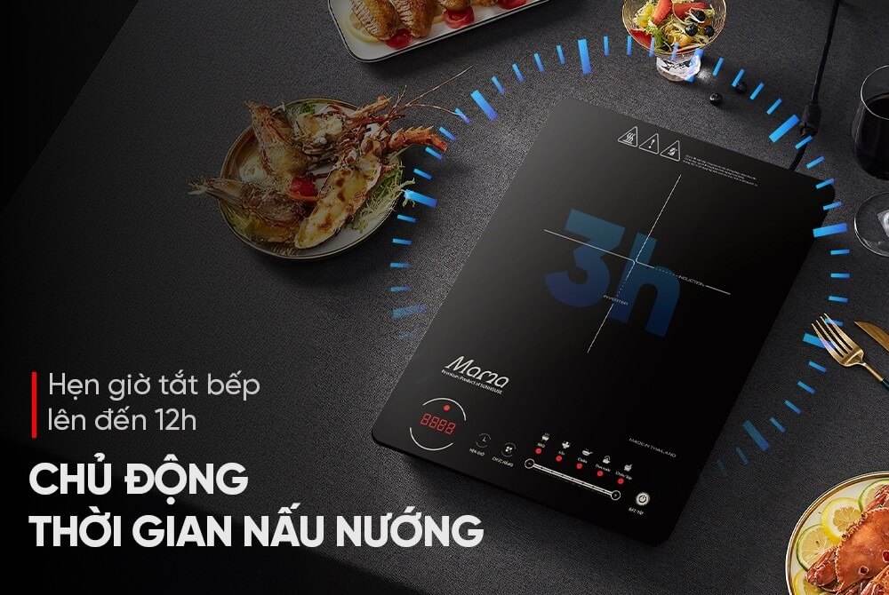 Bếp từ SUNHOUSE MAMA SHD6886 chủ động thời gian nấu nướng