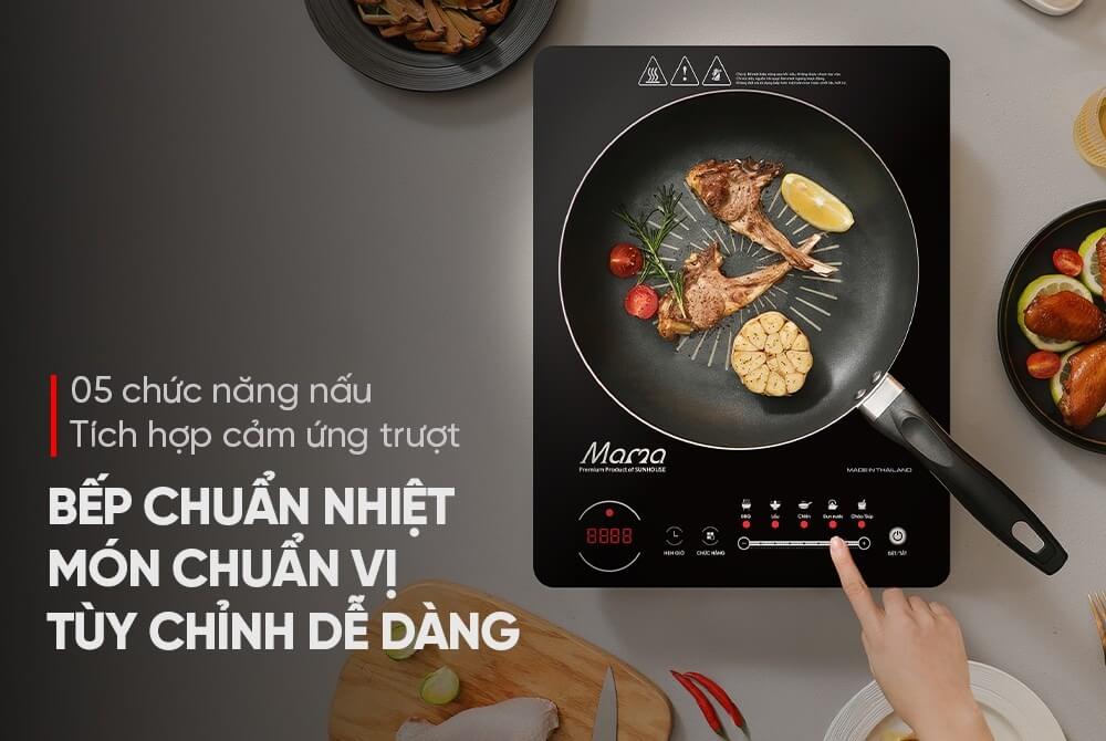 Bếp từ SUNHOUSE MAMA SHD6886 bếp chuẩn nhiệt tùy chỉnh dễ dàng