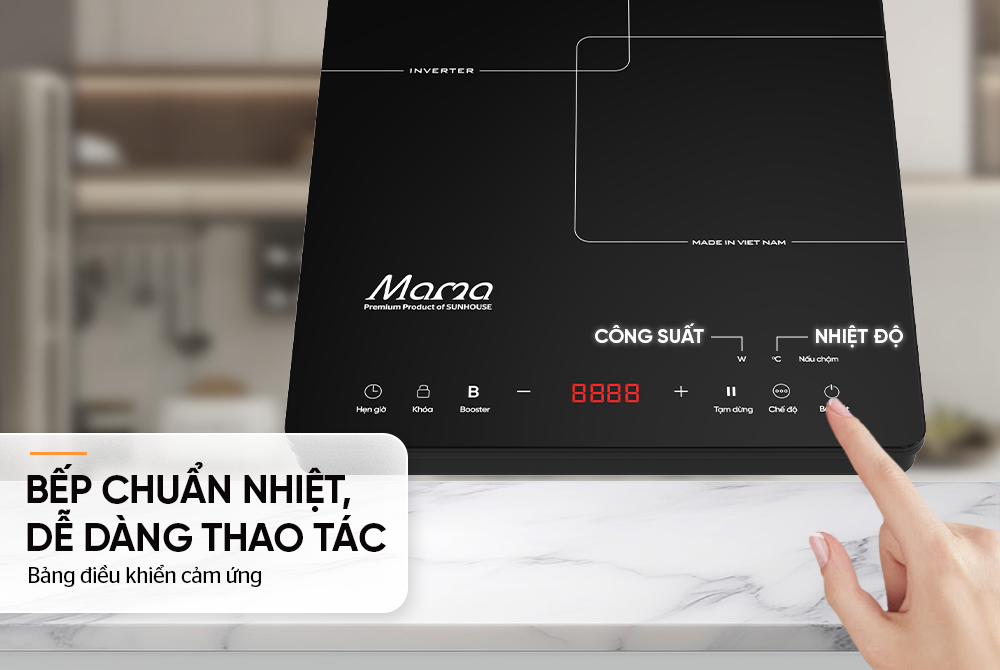 Bếp từ đơn cảm ứng sunhouse mama shd6888 10 Bếp từ đơn cảm ứng Sunhouse Mama SHD6888 dễ dàng thao tác