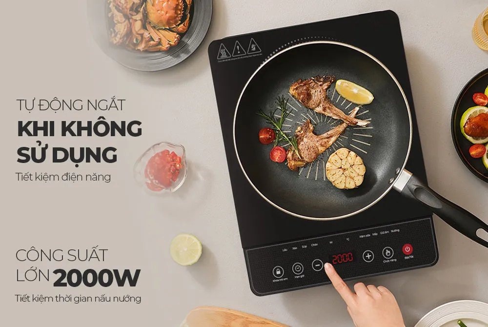Bếp từ đơn sunhouse shd6161 8 Bếp từ đơn SUNHOUSE SHD6161 tự động ngắt tiết kiệm điện năng