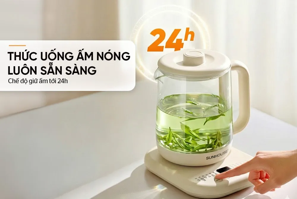 Bình đun đa năng 1.8L Sunhouse SHD1335 giữ ấm 24h