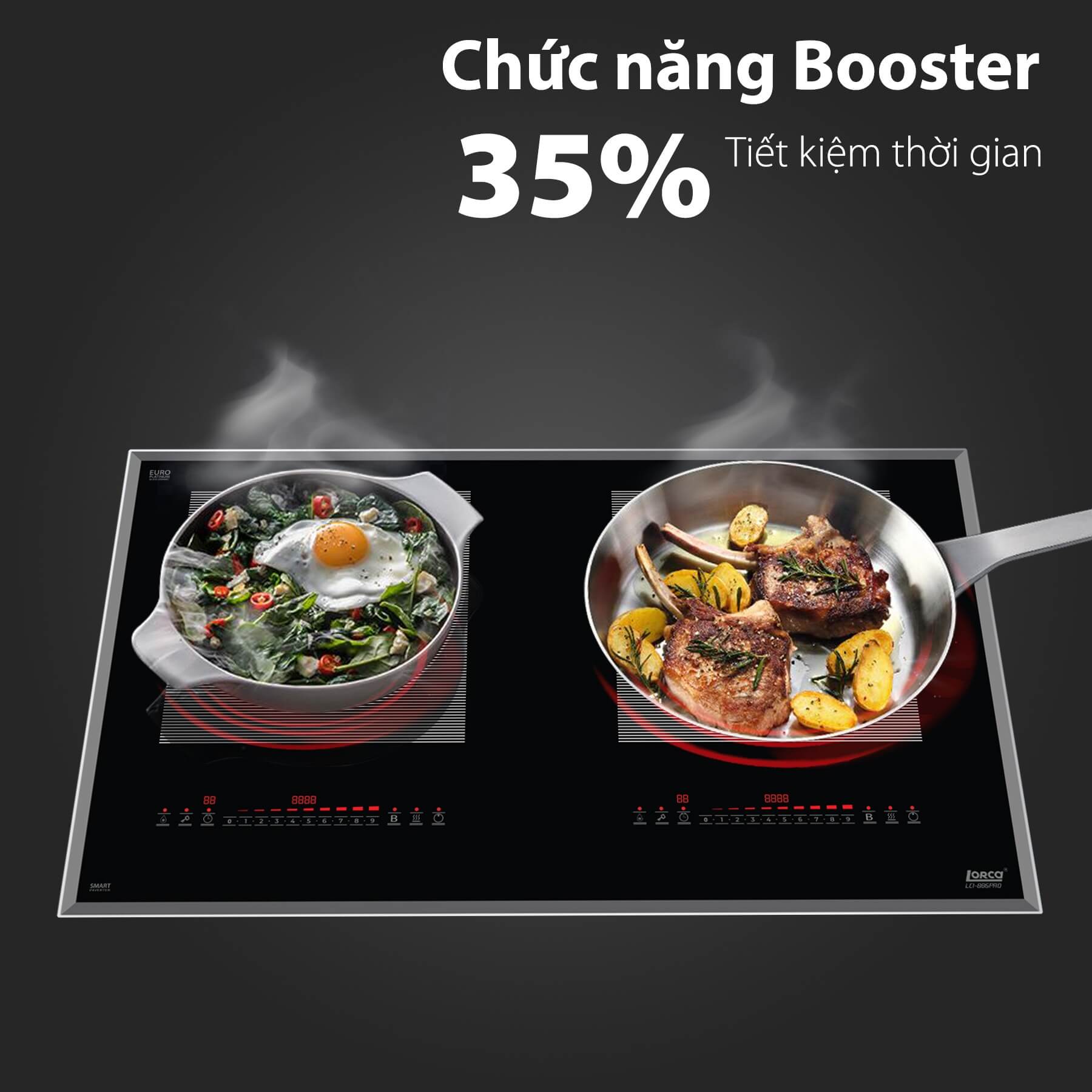 BẾP TỪ ĐÔI LORCA LCI 886 PRO