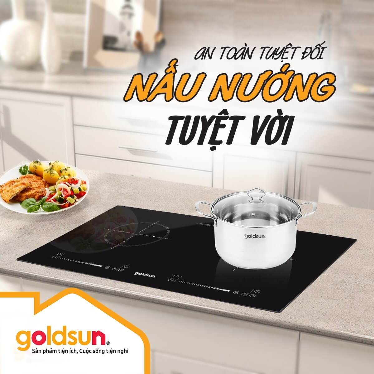 Bếp từ đôi Goldsun GDI7410