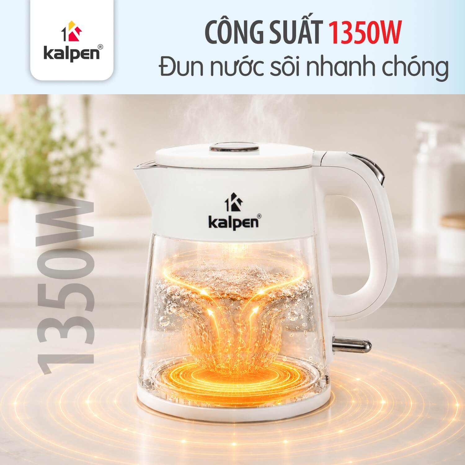 Ấm đun siêu tốc hai lớp inox 304 kalpen kk98 800ml 8 Ấm đun siêu tốc hai lớp Inox 304 Kalpen KK98 800ml