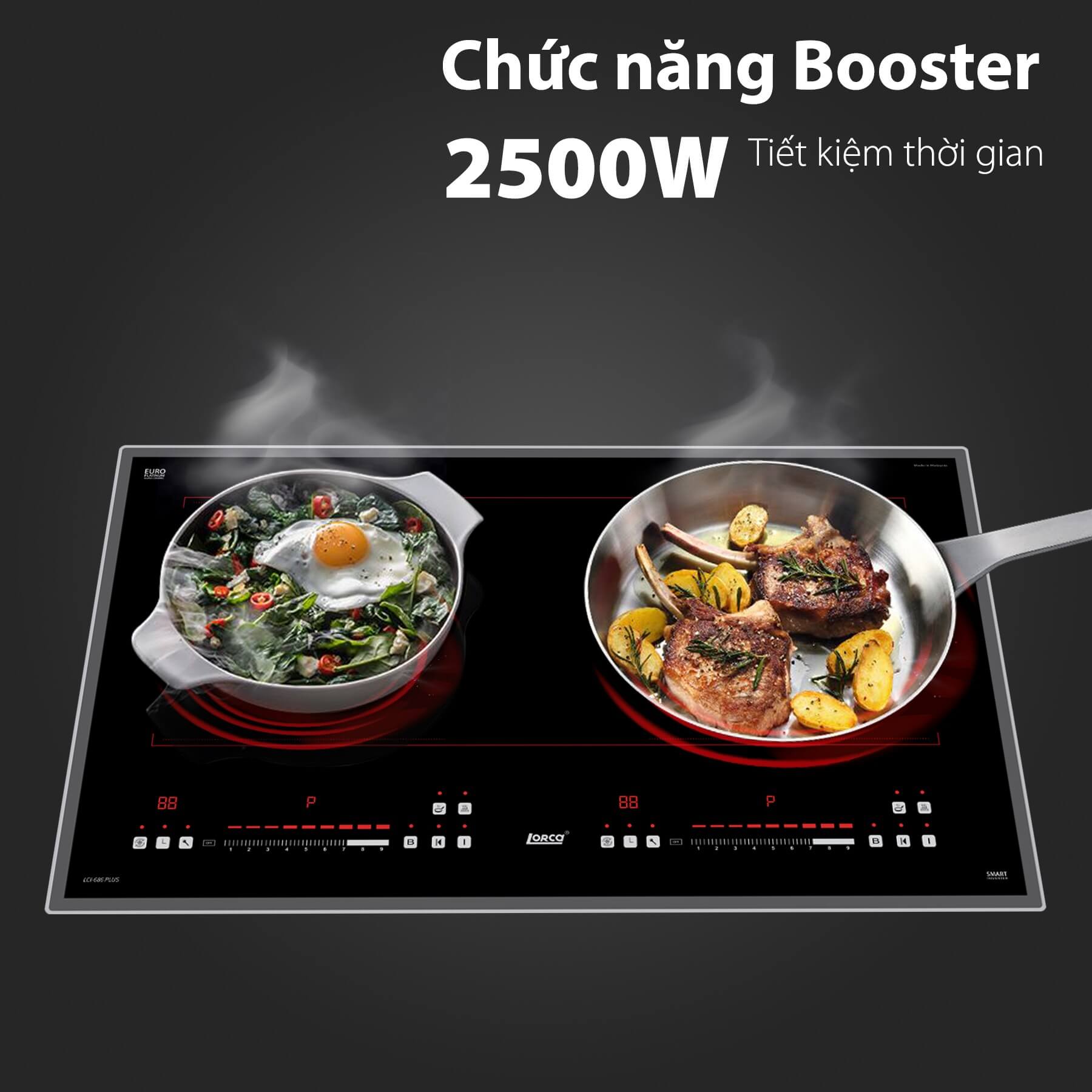 BẾP TỪ ĐÔI LORCA LCI 686 PLUS