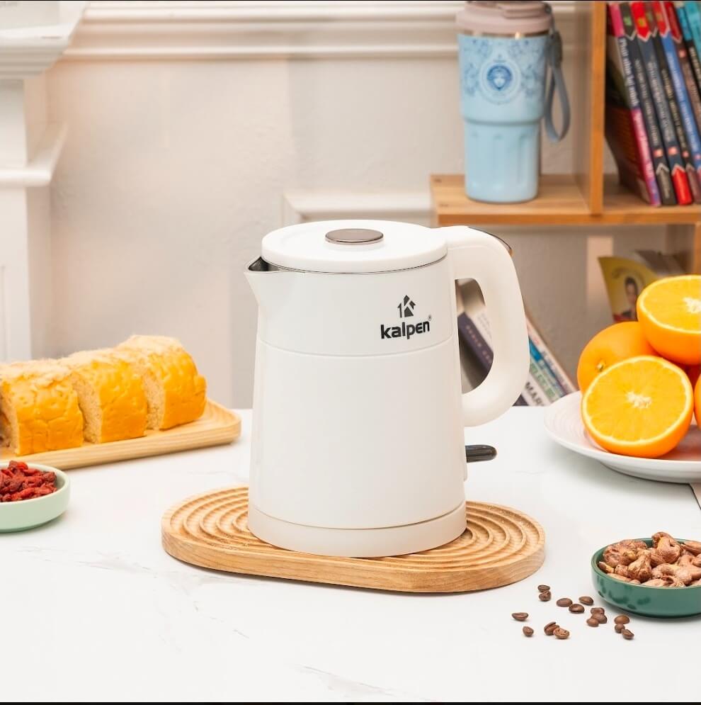 Ấm đun siêu tốc hai lớp inox 304 kalpen kk98 800ml 5 Ấm đun siêu tốc hai lớp Inox 304 Kalpen KK98 800ml