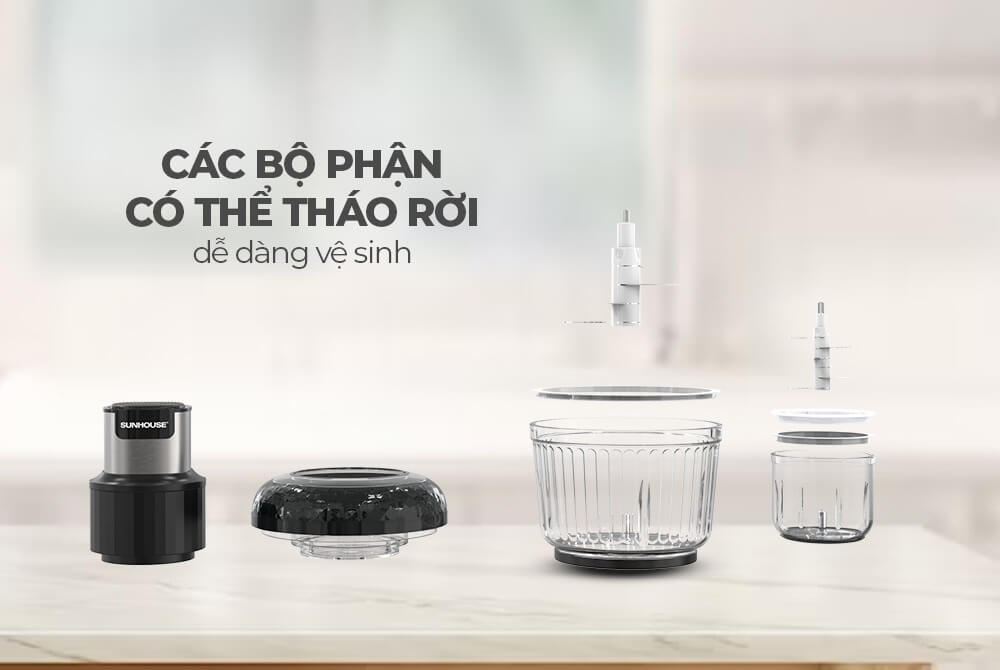 MÁY XAY THỊT SUNHOUSE SHD5412 các bộ phận tháo rời