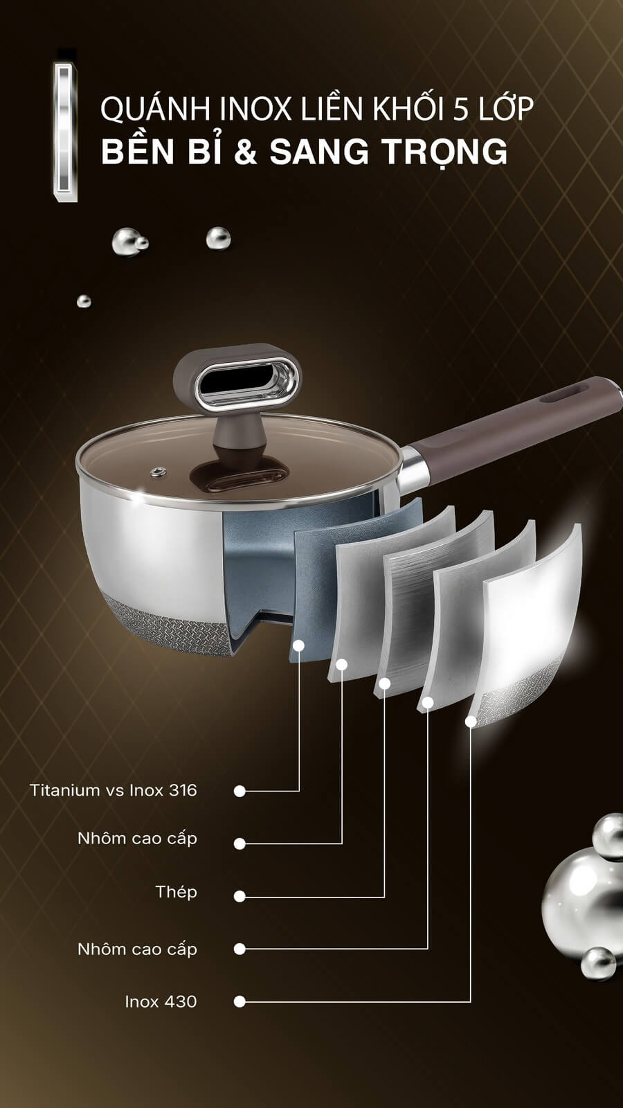 Quánh Titanium Cao Cấp Lock&King LK-3116