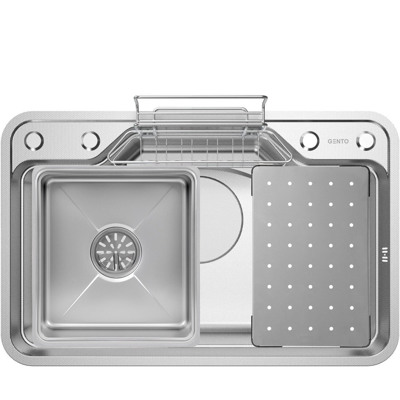 Chậu rửa bát inox chống xước Gento GT04-7848 Smart