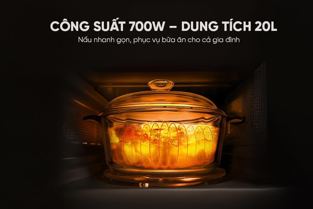 Lò vi sóng 20L Sunhouse SHD4822 công suất 700W dung tích 20 Lít