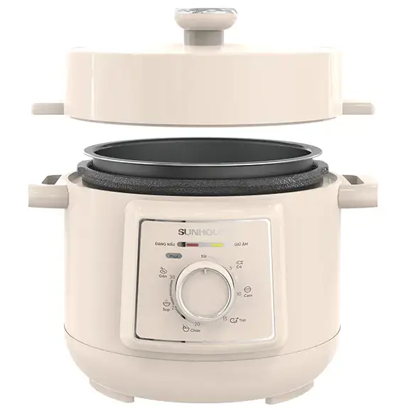 Nồi áp suất điện đa năng 2. 5l sunhouse shd1520 3 Nồi áp suất điện đa năng 2.5L SUNHOUSE SHD1520 và vung rời