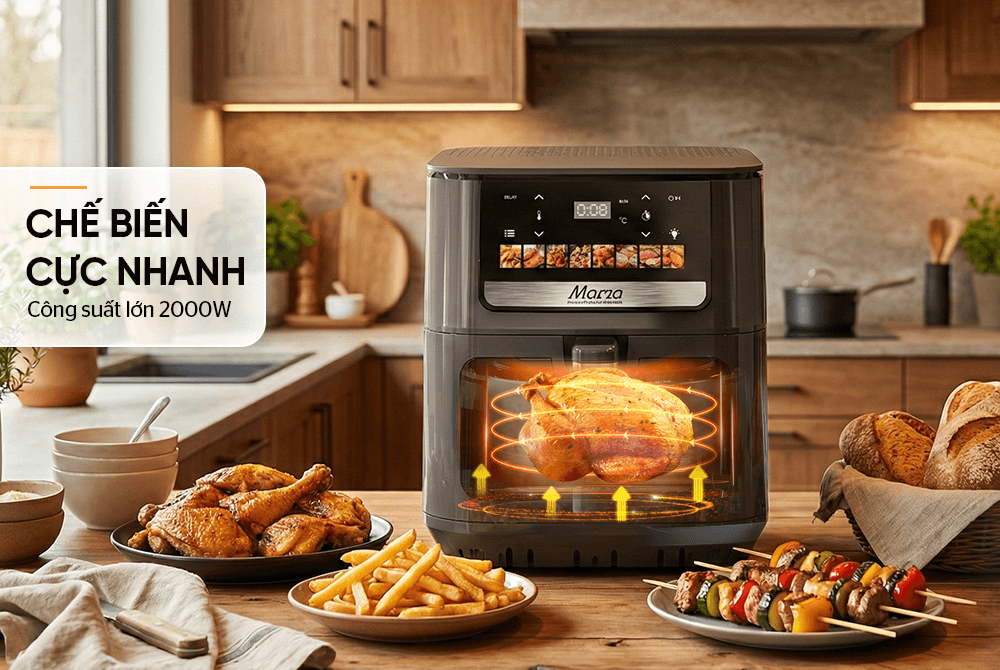 Nồi Chiên Không Dầu 10L Sunhouse Mama SHD4096 
