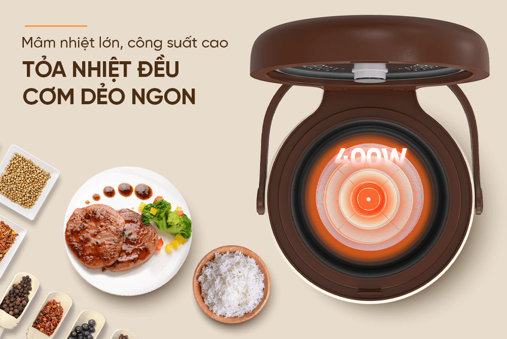 Nồi cơm điện 0. 8l sunhouse shd8201 8 Nồi cơm điện 0.8L Sunhouse SHD8201 công suất 400w