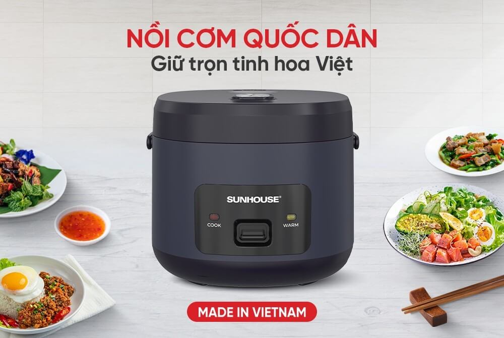 Nồi cơm điện 1. 2l sunhouse shd8219 6 Nồi cơm điện 1.2L Sunhouse SHD8219