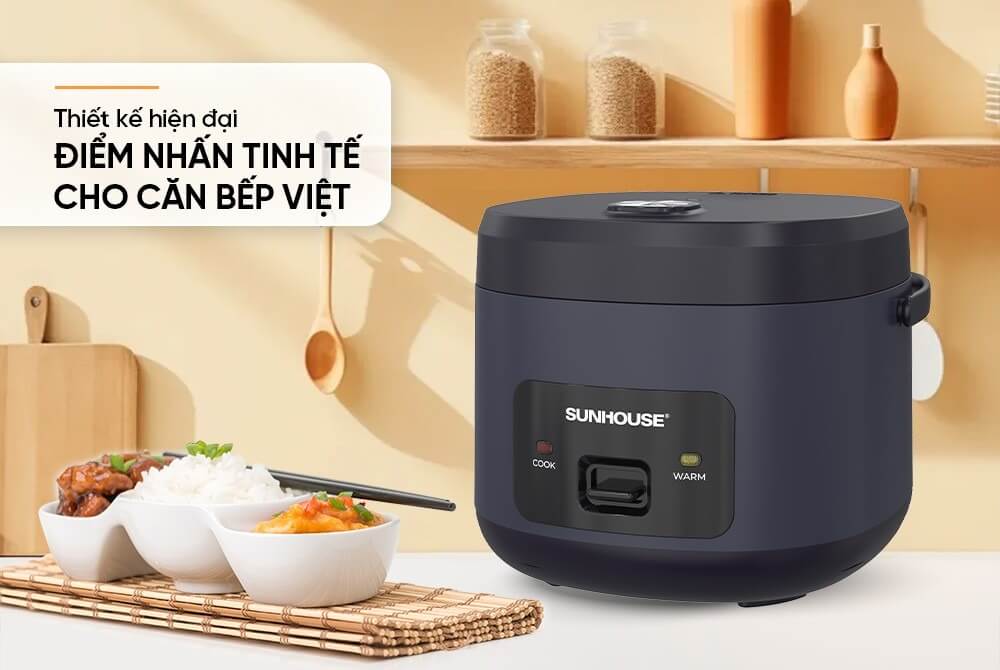 Nồi cơm điện 1. 2l sunhouse shd8219 10 Nồi cơm điện 1.2L Sunhouse SHD8219