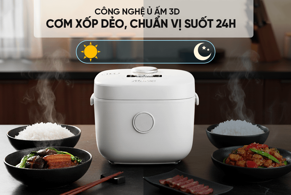 Nồi cơm điện cao tần 1,5l sunhouse mama shd8857 7 Nồi Cơm Điện Cao Tần 1,5L Sunhouse Mama SHD8857 công nghệ ủ ấm 3D