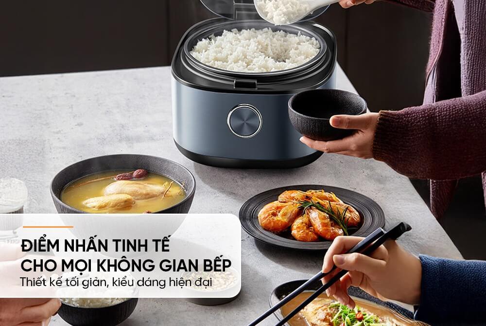 Nồi cơm điện tử 1.8L Sunhouse SHD8916 thiết kế hiện đại, hài hòa