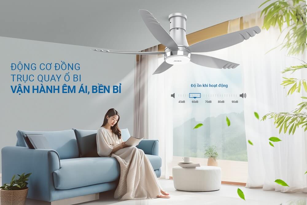 Quạt Trần 5 Cánh Có Đèn SUNHOUSE APEX APF7681G 