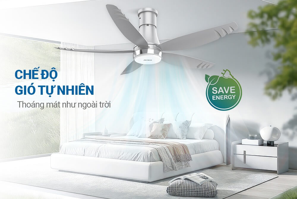 Quạt Trần 5 Cánh Có Đèn SUNHOUSE APEX APF7681G 