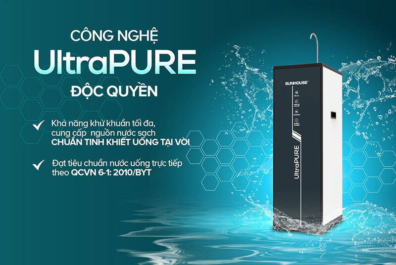 Máy lọc nước ro sunhouse sha8691l ultrapure 10 lõi 10 Máy lọc nước RO Sunhouse SHA8691L UltraPURE
