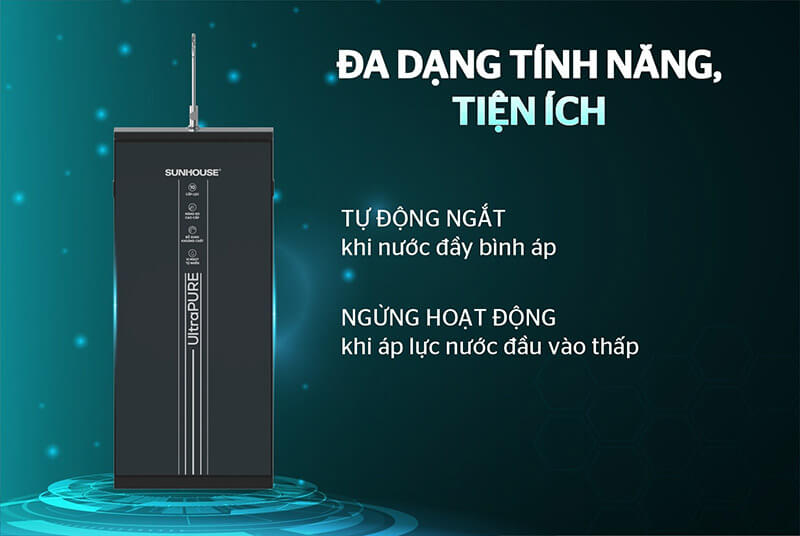 Máy lọc nước ro sunhouse sha8695m ultrapure 10 lõi 6 Máy lọc nước RO Sunhouse SHA8695M UltraPURE