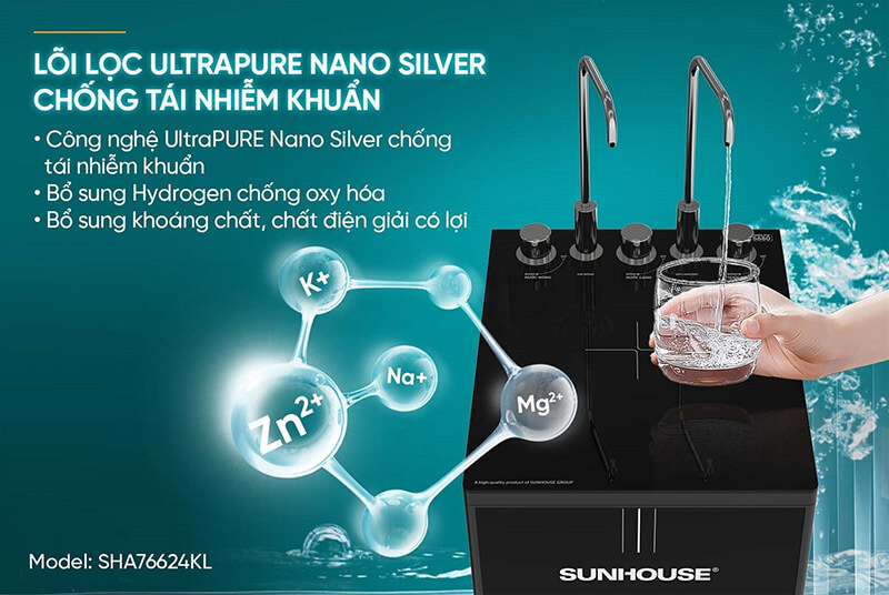 Máy lọc nước ro sunhouse sha76624kl ultrapure 11 lõi 6 Máy lọc nước RO Sunhouse SHA76624KL UltraPURE