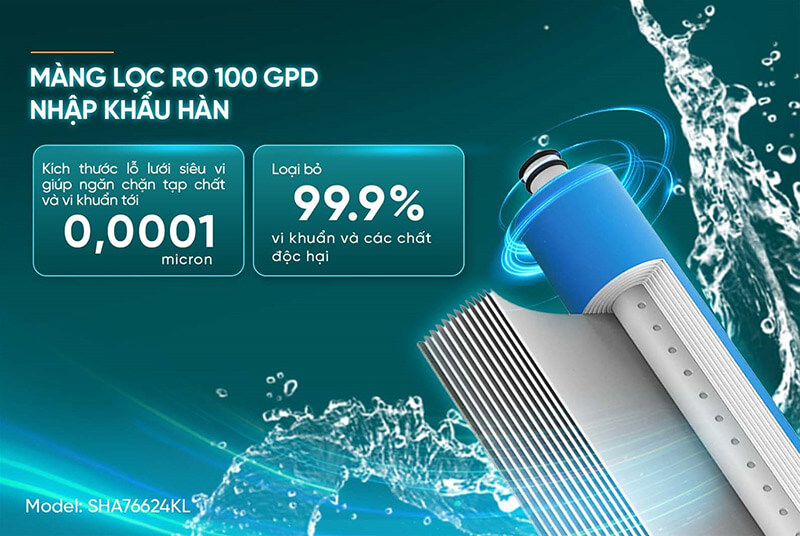 Máy lọc nước ro sunhouse sha76624kl ultrapure 11 lõi 5 Máy lọc nước RO Sunhouse SHA76624KL UltraPURE