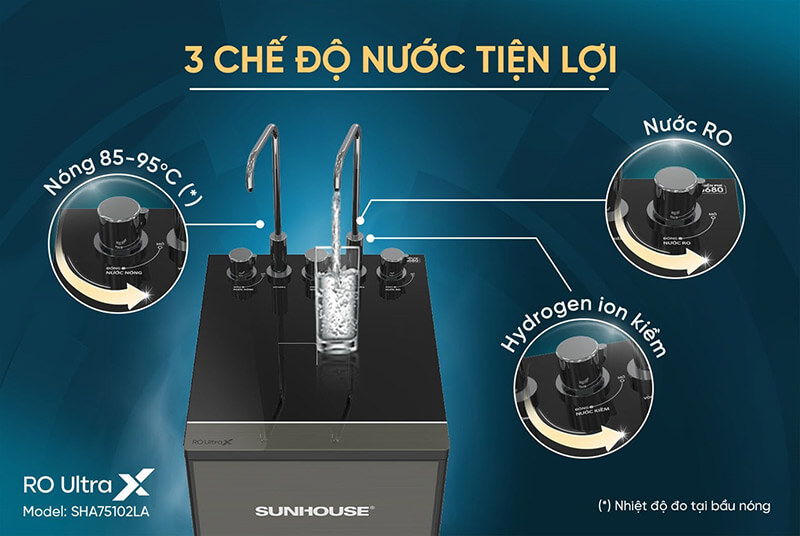 Máy lọc nước ion kiềm hydrogen Sunhouse SHA75102LA UltraX