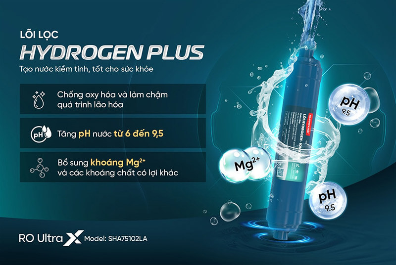 Máy lọc nước ion kiềm hydrogen Sunhouse SHA75102LA UltraX